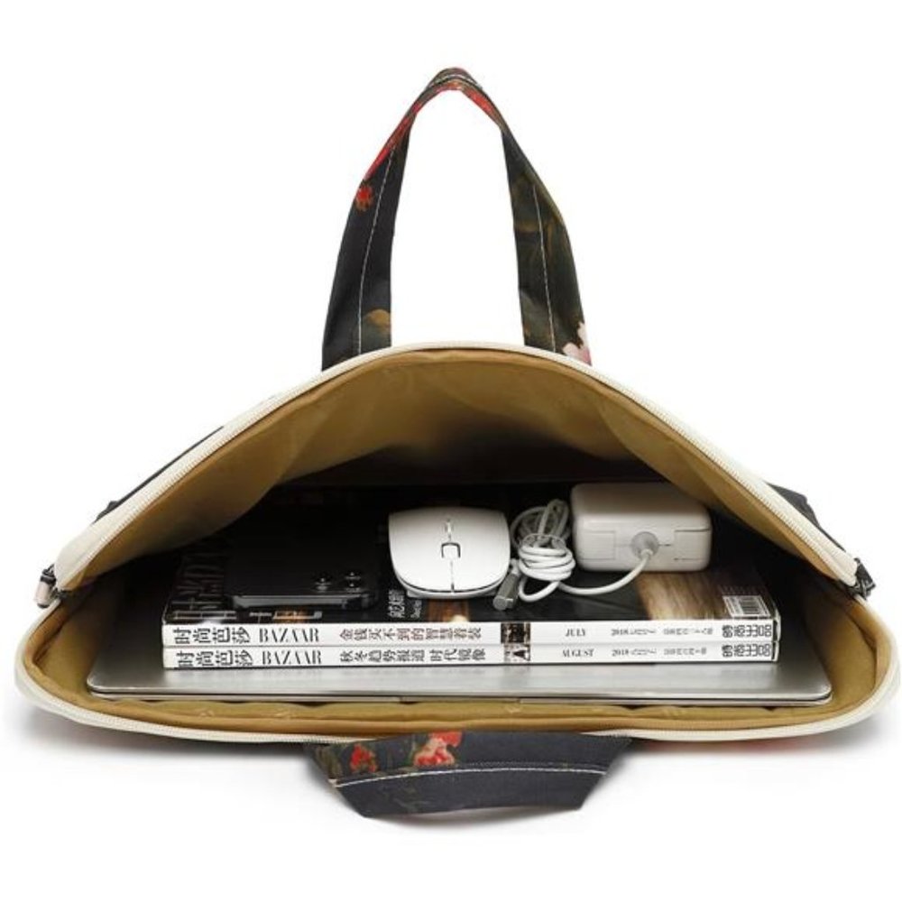 Black Waterproof Shoulder Laptop Bag 15.6 Inch - Picture 7 of 7